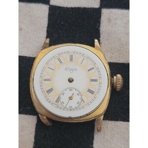 Vintage Elgin Watch Movement & Dial – PARTS / PROJECT – Missing Hands & Back